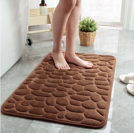 Embossed Cobblestone Bathroom Bath Mat - Casatrail.com