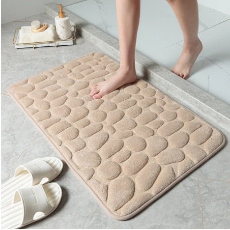 Embossed Cobblestone Bathroom Bath Mat - Casatrail.com