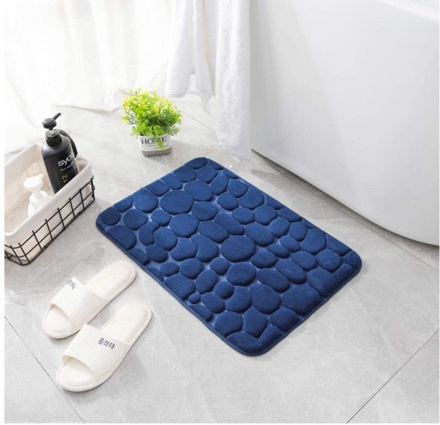 Embossed Cobblestone Bathroom Bath Mat - Casatrail.com