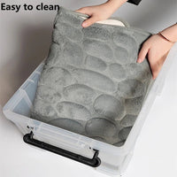 Thumbnail for Embossed Cobblestone Bathroom Bath Mat - Casatrail.com