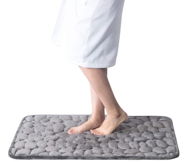 Embossed Cobblestone Bathroom Bath Mat - Casatrail.com