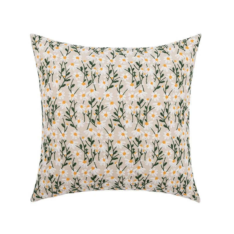 Embroidered Floral Pillow Case - Casatrail.com