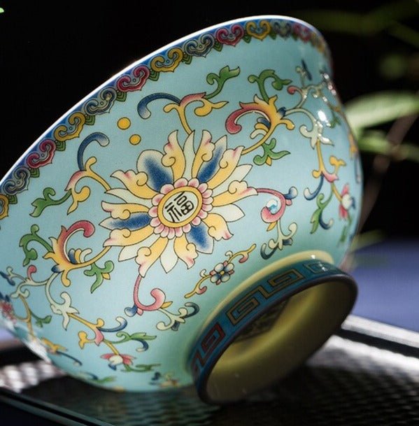 Enameled High - Foot Noodle Bowl - Casatrail.com