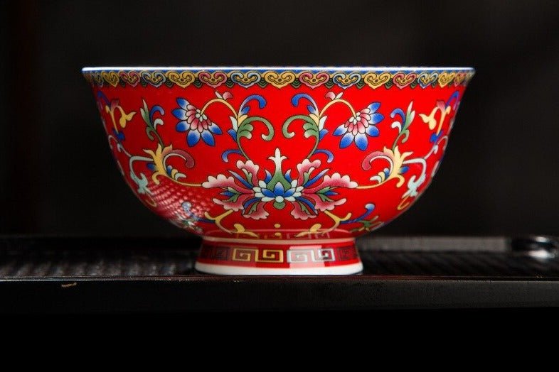 Enameled High - Foot Noodle Bowl - Casatrail.com