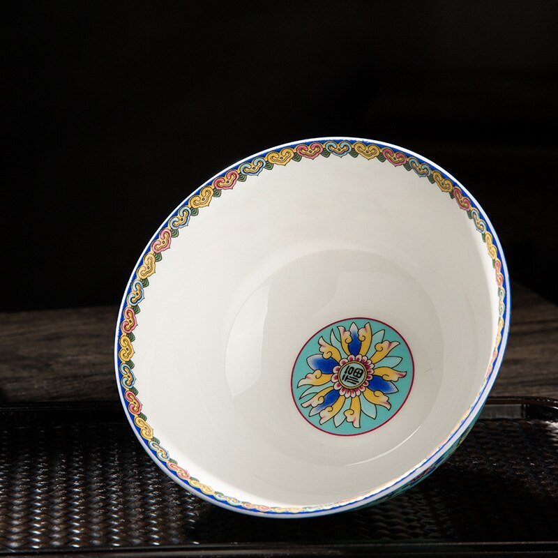 Enameled High - Foot Noodle Bowl - Casatrail.com