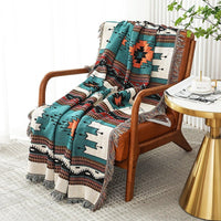 Thumbnail for Ethnic Geometric Pattern Blanket - Casatrail.com