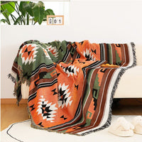 Thumbnail for Ethnic Geometric Pattern Blanket - Casatrail.com