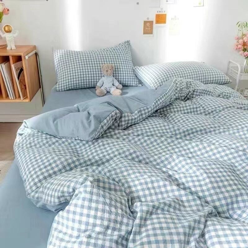 Euro Nordic Blue Solid Bedding Set - Casatrail.com