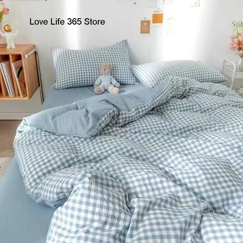 Euro Nordic Blue Solid Bedding Set - Casatrail.com