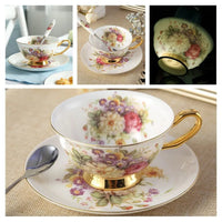Thumbnail for Europe Bone China Coffee Cup Set with Saucer Spoon 200ml - Casatrail.com