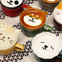 Thumbnail for European Animal Ceramic Coffee Cup with Lid - Casatrail.com