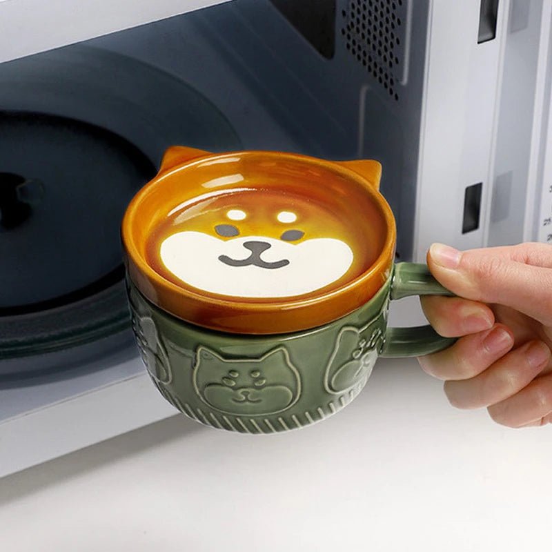 European Animal Ceramic Coffee Cup with Lid - Casatrail.com