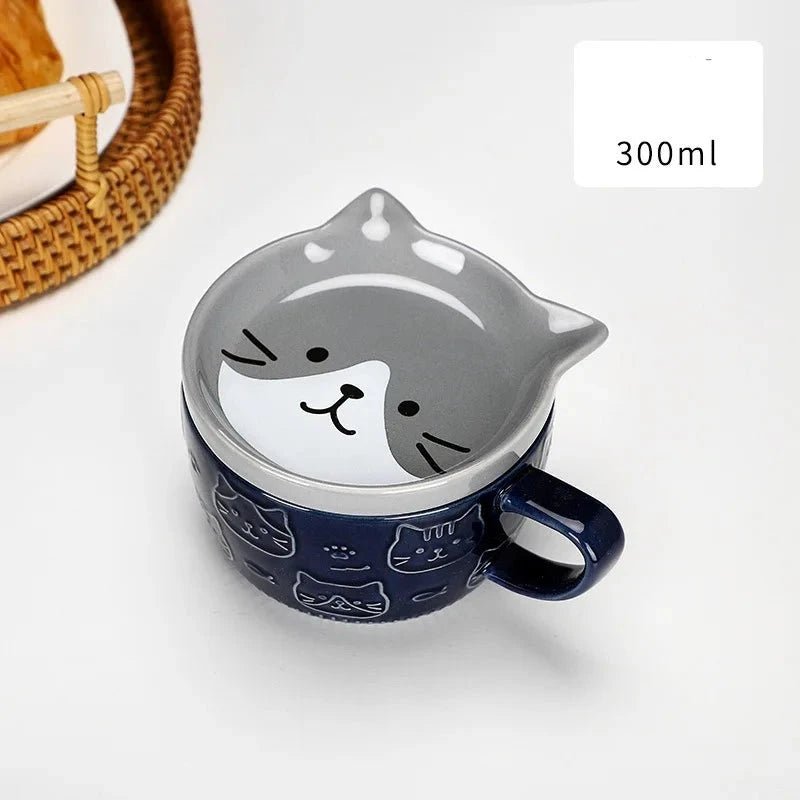 European Animal Ceramic Coffee Cup with Lid - Casatrail.com