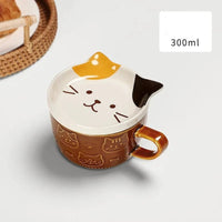 Thumbnail for European Animal Ceramic Coffee Cup with Lid - Casatrail.com