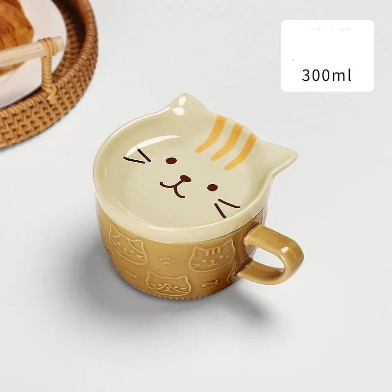 European Animal Ceramic Coffee Cup with Lid - Casatrail.com