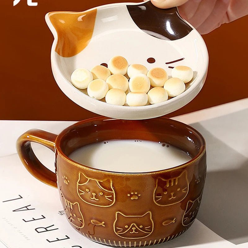 European Animal Ceramic Coffee Cup with Lid - Casatrail.com