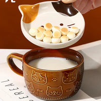 Thumbnail for European Animal Ceramic Coffee Cup with Lid - Casatrail.com