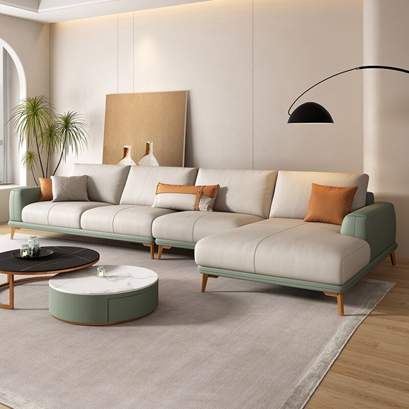 European Leather Modular Living Room Sofas - Casatrail.com