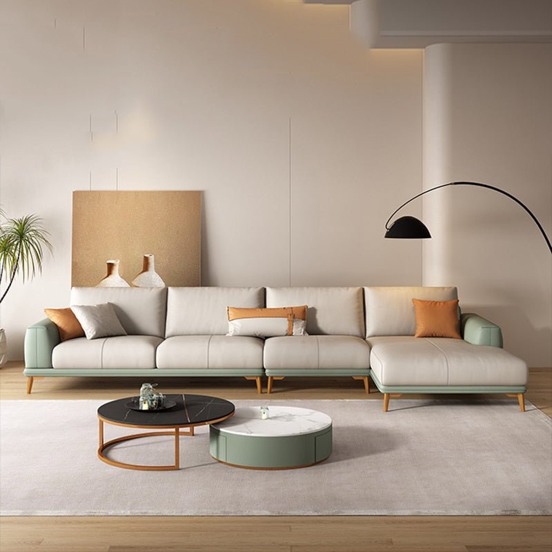 European Leather Modular Living Room Sofas - Casatrail.com