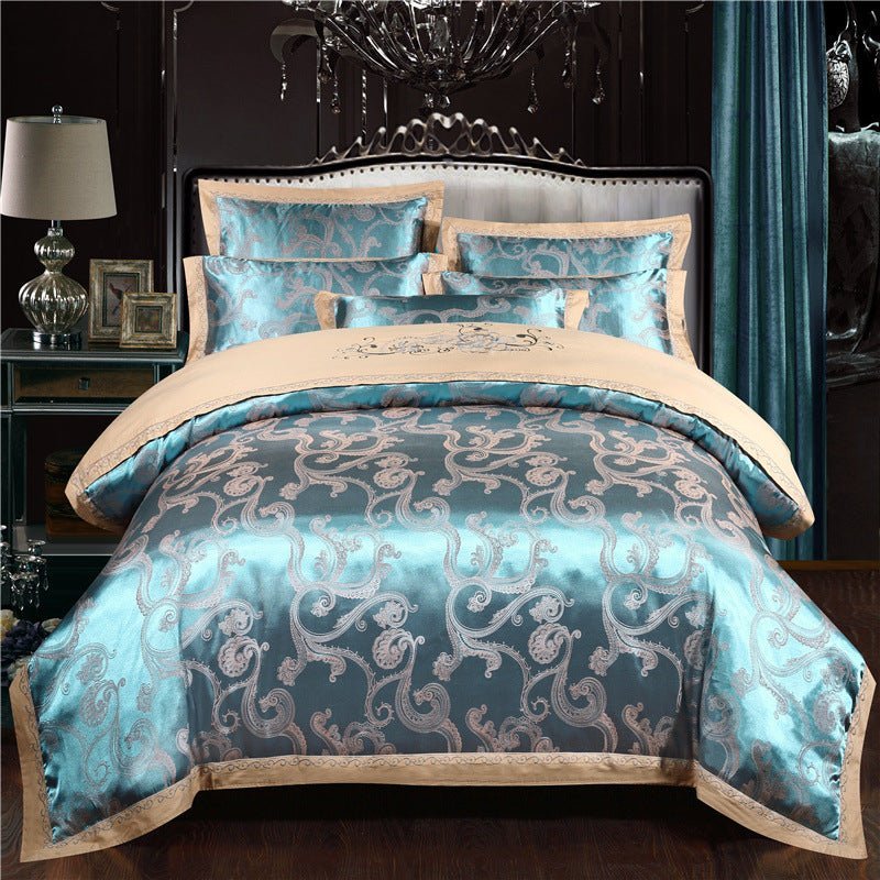 European Style Cotton Embroidered Jacquard Quilt Cover - Casatrail.com