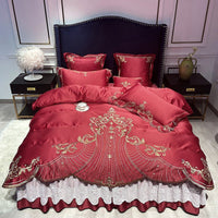 Thumbnail for European Style Four - Piece Bed Skirt Set - Casatrail.com