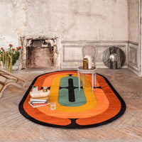 Thumbnail for European Style Simple Oval Rug - Casatrail.com