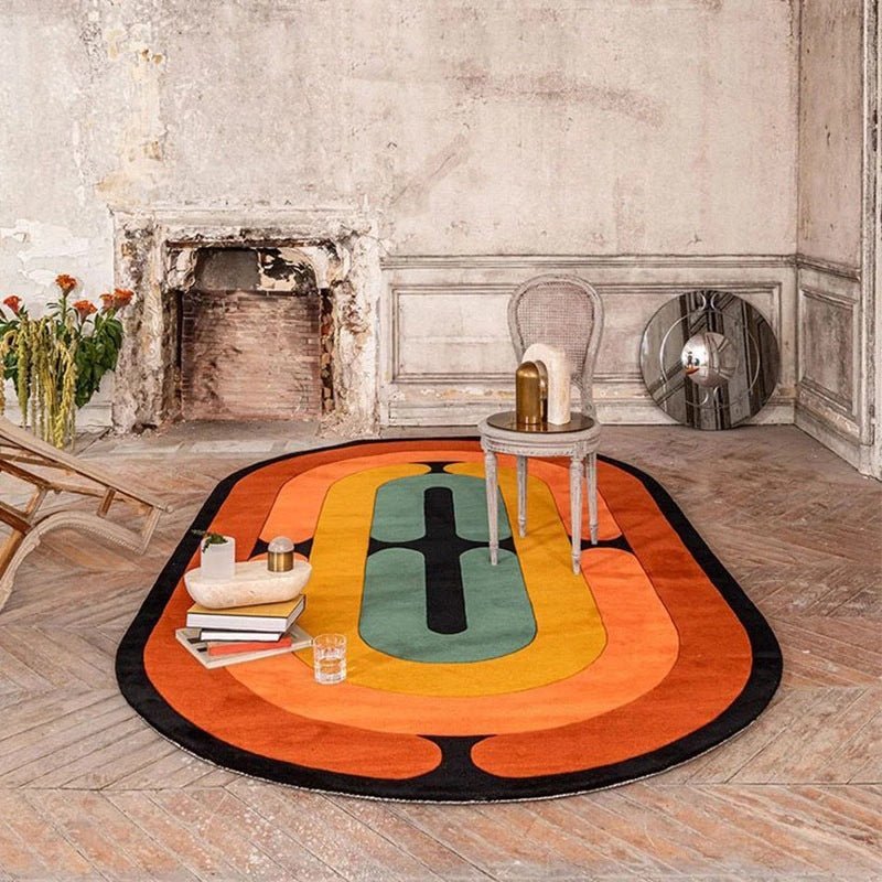 European Style Simple Oval Rug - Casatrail.com