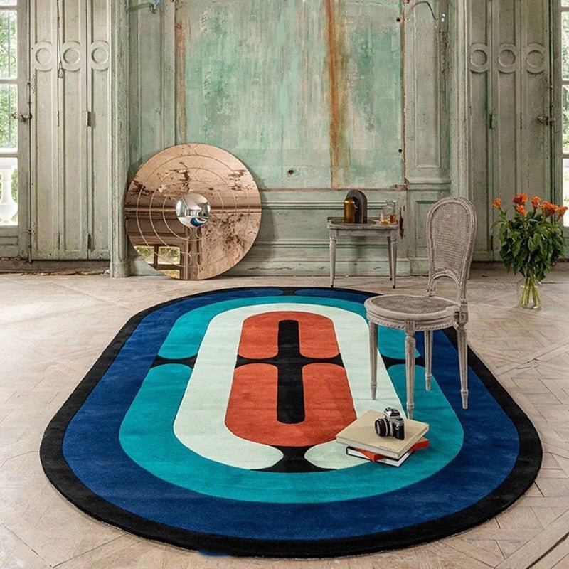 European Style Simple Oval Rug - Casatrail.com