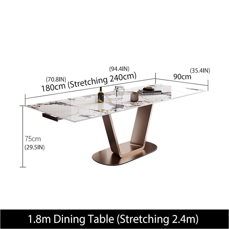 Expandable Dining Table and Chairs Combination - Casatrail.com