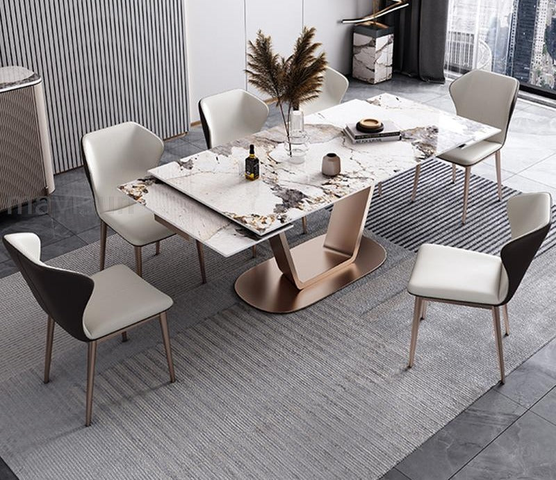 Expandable Dining Table and Chairs Combination - Casatrail.com