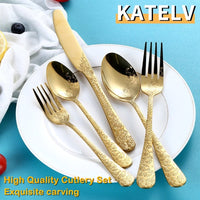 Thumbnail for Exquisite Carving Stainless Steel Cutlery Set - Casatrail.com