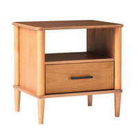 Thumbnail for Transitional Solid Wood Spindle Nightstand Caramel