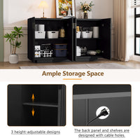 Thumbnail for Wave Doors, Ample Storage Space, Sideboard