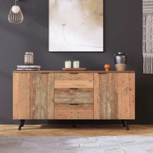 Cabinet With Adjustable Shelves with Three Drawers
