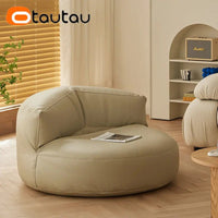 Thumbnail for Faux Leather Bean Bag Chair Set with Pouf Ottoman Footrest - Casatrail.com