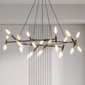 Black & Golden Modern Chandelier Light Fixture