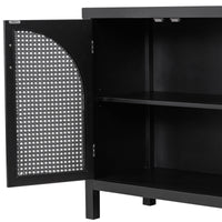 Thumbnail for Sideboard With Rattan Door & Metal Handles For Living Room