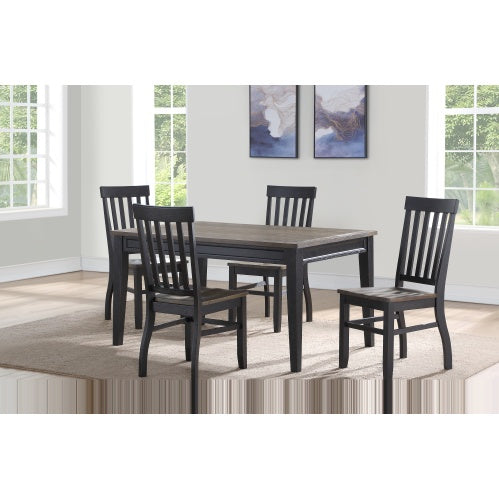 Farmhouse 5pc Dining Set Two-Tone Finish