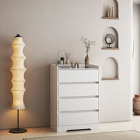 Thumbnail for 4 Drawer Modern Wooden Cabinet With Sturdy Frame