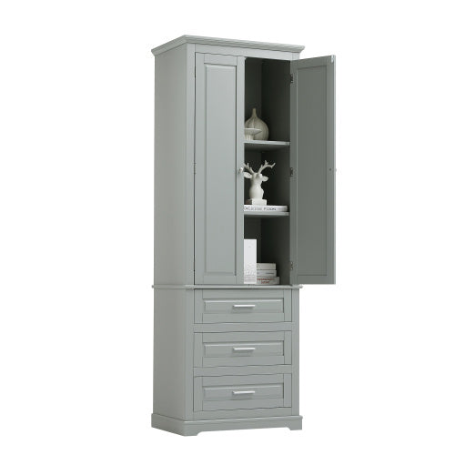 High Storage Cabinet With Three Drawers