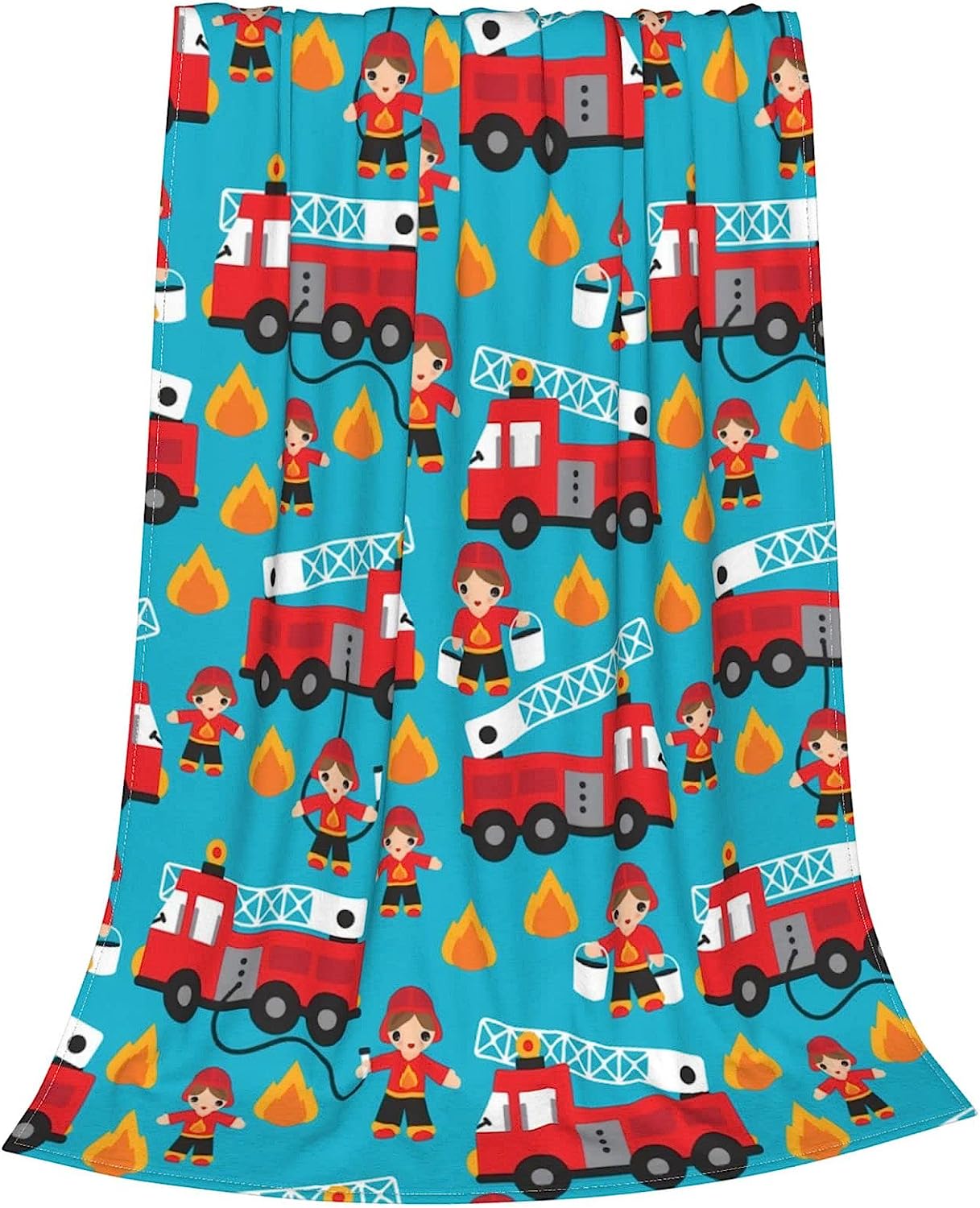 Firefighter Blanket for Kids - Soft Fleece Throw - Casatrail.com