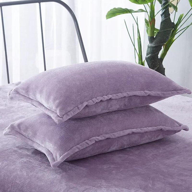 Flannel Pillowcase - Solid Color - Casatrail.com