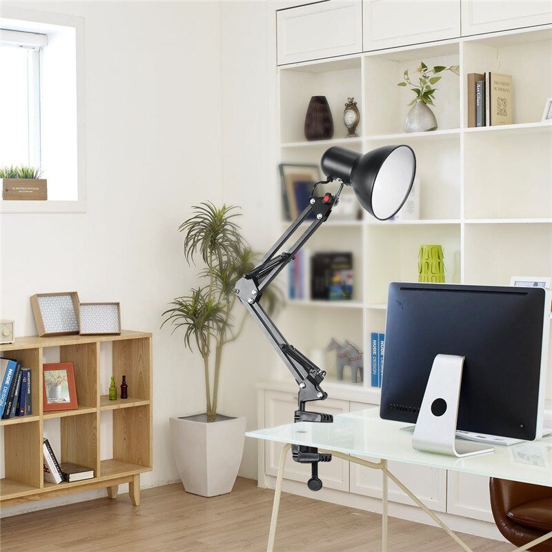 Flexible Swing Arm Black Table Lamp - Casatrail.com