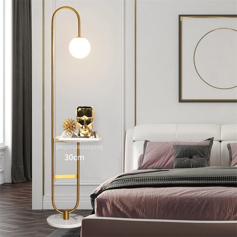 Floor Lamp with Round Table for Living Rooms - Casatrail.com
