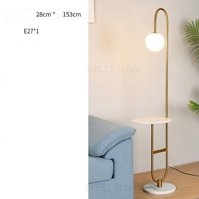 Floor Lamp with Round Table for Living Rooms - Casatrail.com