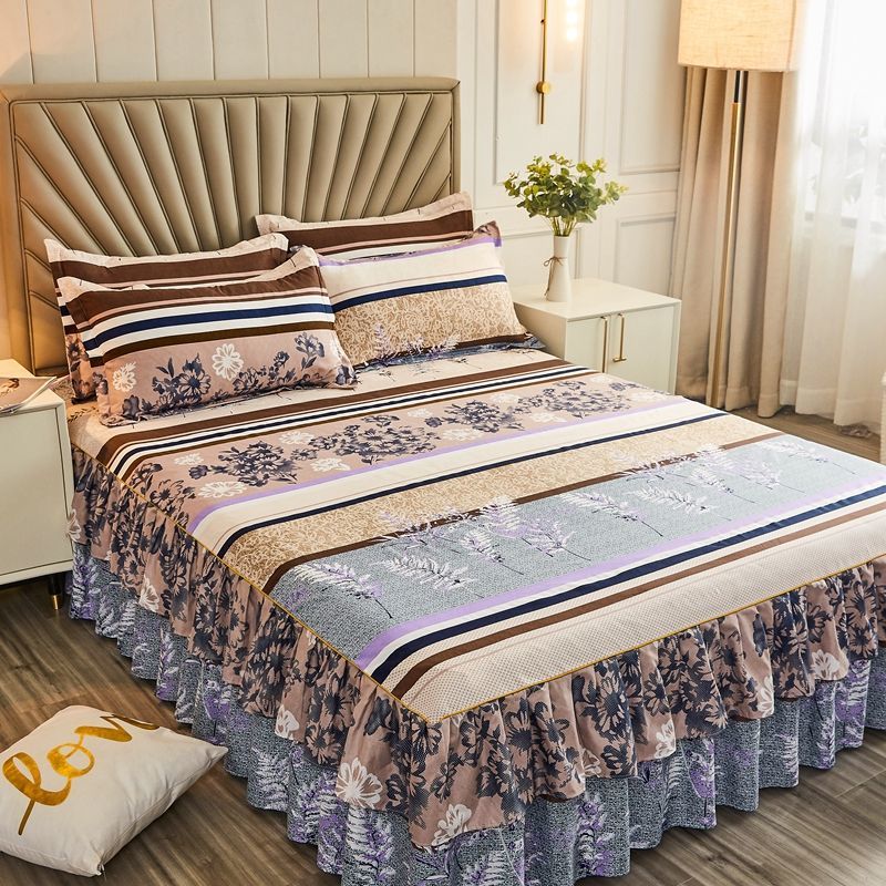 Floral Bed Skirt - Non - slip Dustproof - Students Bedding - Single/Double Size - Casatrail.com