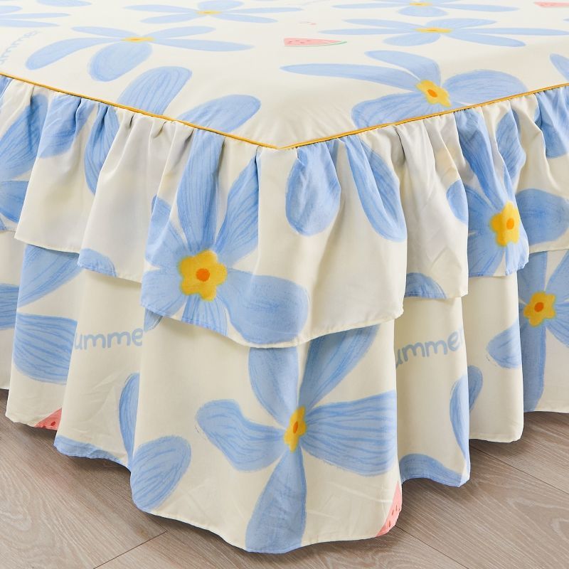 Floral Bed Skirt - Non - slip Dustproof - Students Bedding - Single/Double Size - Casatrail.com