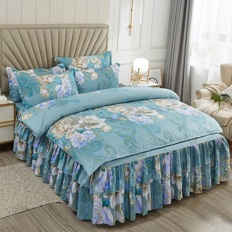 Floral Bed Skirt - Non - slip Dustproof - Students Bedding - Single/Double Size - Casatrail.com