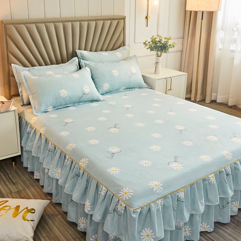 Floral Bed Skirt - Non - slip Dustproof - Students Bedding - Single/Double Size - Casatrail.com