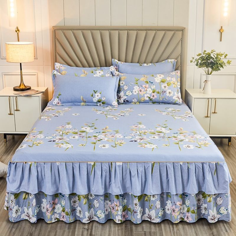 Floral Bed Skirt - Non - slip Dustproof - Students Bedding - Single/Double Size - Casatrail.com